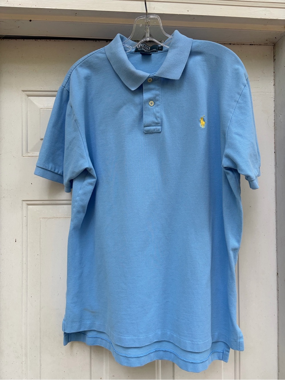 Ralph Lauren Light Blue Polo with Yellow Pony Logo